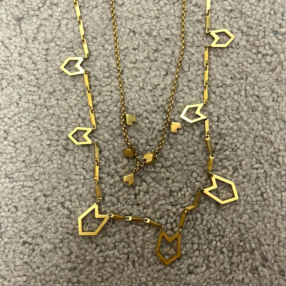 J. Crew layered geometric necklace